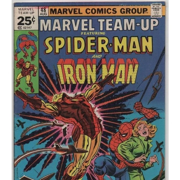 Marvel Other - Marvel Team-Up 48 25 Cent Variant Marvel Comics 1976 VG- 3.5 Spider-Man Iron Man